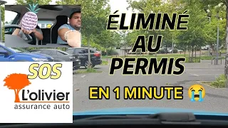 IL EST ÉLIMINÉ  AU PERMIS EN 1 MINUTE 😱 08/2023 #permisdeconduire #autoecole #car