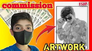 How I draw commission work 🤔 #vlog - Day-2