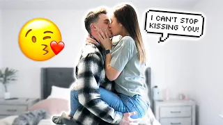 CAN'T STOP KISSING AND HUGGING MY HUSBAND PRANK!
