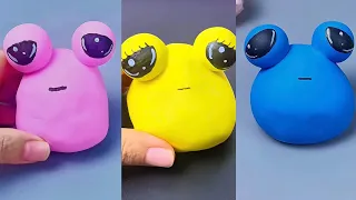 6 Cute Pou Clay Miniatures | Easy DIY Clay for Kids | Bearfamily