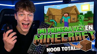 Mi PRIMERA PARTIDA en MINECRAFT 😅 NO ENTIENDO NADA😂