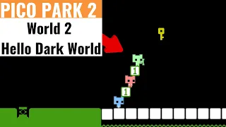 Pico Park 2 - Dark Mode - World 2 - Hard Park World - 3 Players - Walkthrough