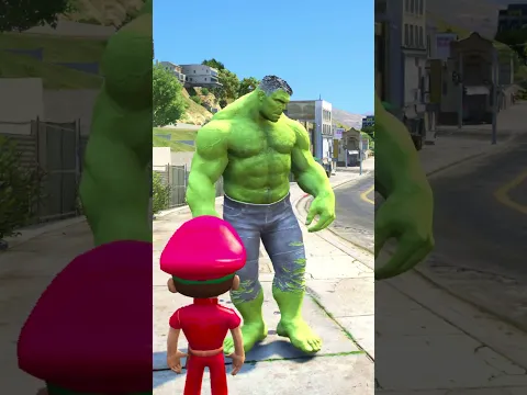 HULK NE LITTLE SINGHAM KE PAPA SPIDERMAN KO BACHAYA #gta5 #youtubeshorts #shortsfeed #viral