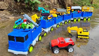 Mobil Truk Tronton Panjang Penuh Mainan Tayo, Beko, Loader, Damkar, Mobil Tangki, Mobil Molen, Motor