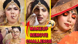 MAKEUP REMOVE CHALLENGE || GET UNREADY WITH ME FOR WEDDING MAKEUP | WORST | PAINFUL | AFRIN
