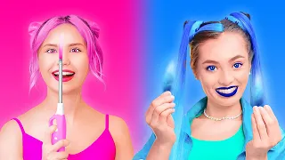 Pink Girl vs. Blue Girl | TikTok Hacks Competition