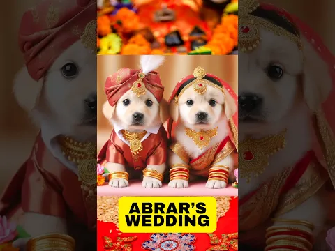 Abrar's Entry Adorable Puppy Wedding #shorts #viral