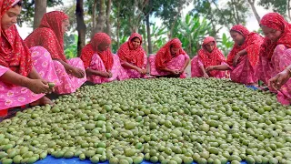 Mouth Watering Olives Pickle Recipe - 100 KG Jolpai Achar -  Village Style Olives Cooking