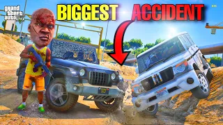 FRANKLIN BIGGEST ACCIDENT IN MOST DANGEROUS OFFROAD RACE WITH THAR , BOLERO AND FORTUNER #GTA5
