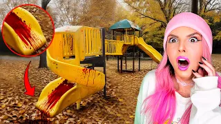 SI VES SANGRE EN UN PARQUE DE NIÑOS, CORRE!!😰🛝 *mi DRON captó en cámara algo MUY ATERRADOR*