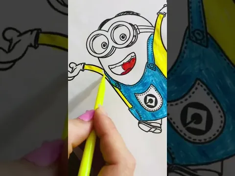 3 Marker Challenge 🤔 #shorts Whose was better? Pikachu or Minion ?