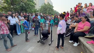 Amazing🤩Reactions At #marinelines Of Calisthenics |Indian calisthenics| #reaction