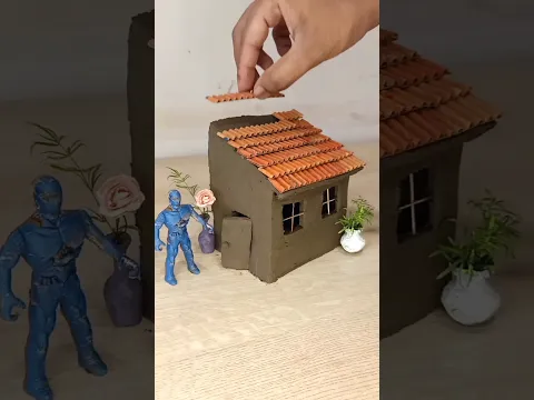 Watch How To Make Beautiful Mini House With Clay | Mitti Se Chota Ghar Banane Ka Tarika