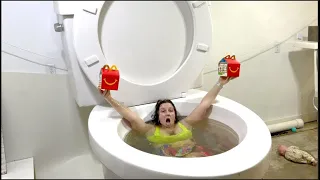 Going Under in the Worlds Largest Toilet with MCDONALDS