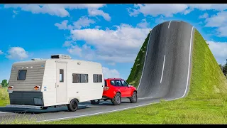 Cars vs Switchback Road Challenge in BeamNG Drive