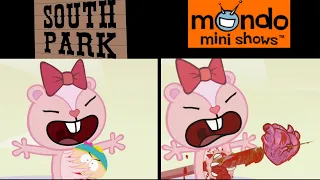 CROSSOVERS IN HAPPY TREE FRIENDS (ADULT CARTOONS) CARTMAN AND GIGGLES | EL PLEXPERO 
