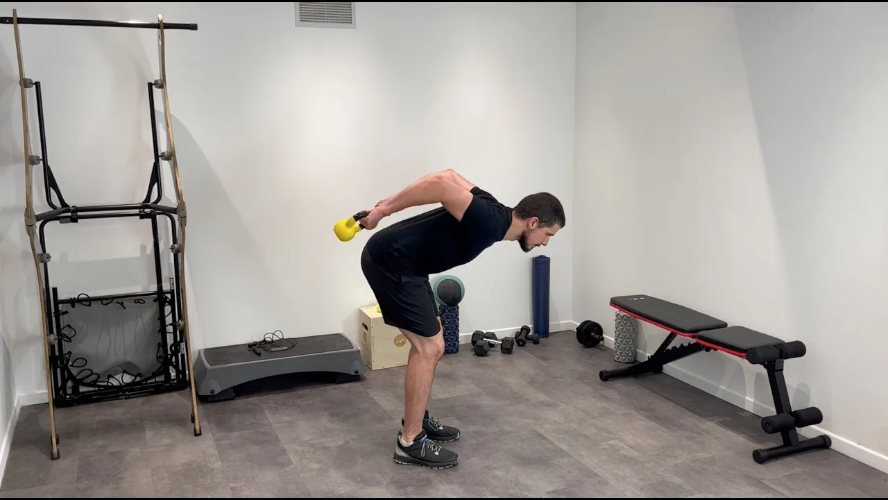 Image Extension épaules avec kettlebell