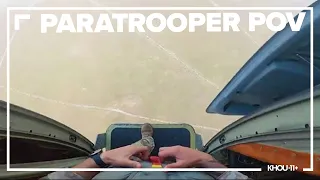 What it's like for an Army Paratrooper to step into the air over a drop zone