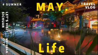 Can you believe this is a Sichuan Gourmet Plaza?  - A city never sleeps 眉山印象水街 不夜城✨