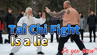Tai Chi fight is a lie?because The Tai Chi you saw is fake.#kungfu #fighting #taichi