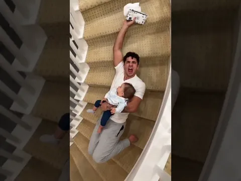 Good thing Mommy was right there to catch him🙏🏻 #shorts