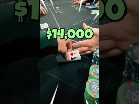 $14,000 POT with POCKET ACES!! #shorts #poker