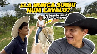 FIZ ELA SUBIR NO PÉ DE PANO PELA PRIMEIRA VEZ!