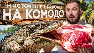 КОМОДО — ОСТРОВ ДРАКОНОВ / Розовый пляж. Дикие вараны. Парк Комодо