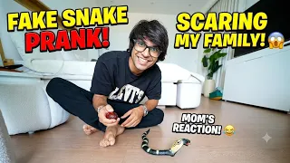 Fake Snake prenk with family 🤣🤑🤩🥶🥶😝😛#shorts#viral#new#video#reels#souravjoshivlogs