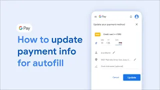 How to update payment info for autofill