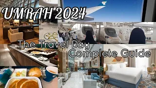 Umrah Vlog part 1🇸🇦🕋/complete guide / Mct-Jed/ Flight/Lounge/Hotel/Train #makkah #umrah2024 #umrah