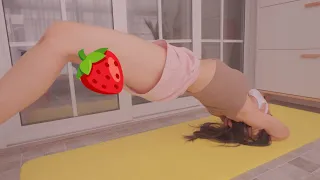 Hip-up exercise at home after work 요가스트레칭 💃hip-up stretch before work at home😘運動