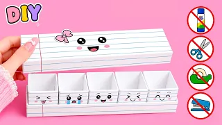 DIY Easy Origami Desk Organizer |No Glue, No Scissors |Cute Organizer |Paper Craft |School Project
