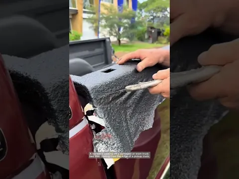 Removing a Worn Truck Bed Liner for Recoating