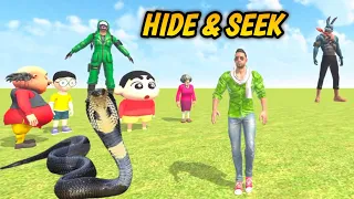 Hide and Seek Jake Motu Shin chain Nobita scary teacher in Indian Thief Aura simulator 
