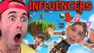 I CHALLENGED 20 Influencers to Only Up in Minecraft