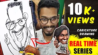 Real time Live caricature  by caricaturist surendar @verandarace_tnpsc