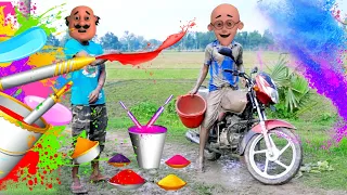 Motu Patlu ki Holi | Motu Patlu funny Holi festival | Holi festival 🎎 Motu Patlu funny video | MJO