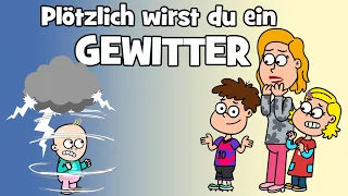 ♪ ♪ Kinderlied Plötzlich wirst du ein Gewitter - Wutausbruch - Kinder beruhigen - Hurra Kinderlieder