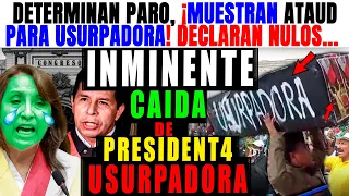 ULTIMO. PERU ARDE. MUESTRAN ATAUD PARA PRESIDENTA USURPADOR4, DETERMINAN PARO, UNIVERSITARIOS..