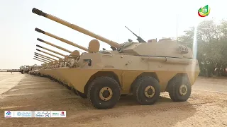 جوانب من الزيارة التفقدية التي أداها الرئيس غزواني، للعتاد العسكري الذي وصل مؤخرا إلى البلاد.