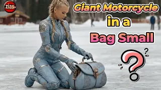 Can You Actually Fit a Giant Motorcycle in a Bag This Small ? | ASMR No Talking