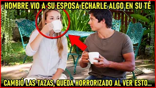 Mujer vertió algo en el té de su marido, él cambió las tazas y queda horrorizado por lo que pasó.