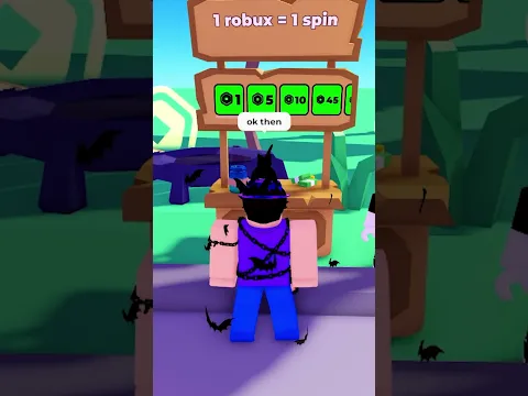 1 Robux = 1 Spin 🚨 #shorts #roblox #plsdonate