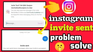 instagram invite sent problem ll invite sent problem solve || instagram invite sent message