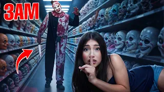 WE SPENT 24 hrs at SPIRIT HALLOWEEN 😱(scary) eslis