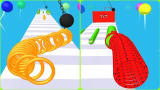 Funny Circles ⭕⭕ Slither Runner Levels 578-579 Gameplay