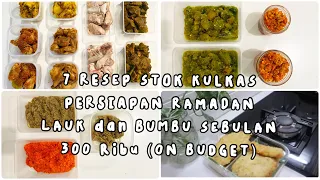 Meal Prep Sebulan, Bumbu & Lauk 300ribu, Stok Kulkas Ramadan, Persiapan Ramadan, Stok Frozen