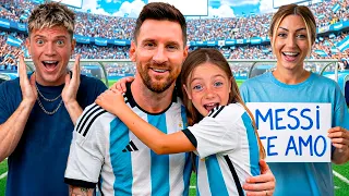 ROMA CUMPLIO SU SUEÑO DE CONOCER A MESSI EN EL MUNDIAL