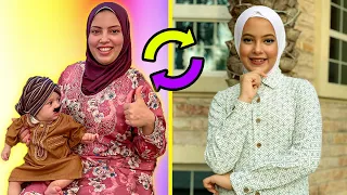 تحدي تبادل المكياج ضد بنتى 💅🏻(النتيجة صدمة)🤦🏻‍♀️